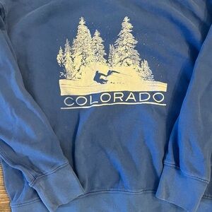 American Eagle Outfitters Blue Fleece-Lined Sweatshirt